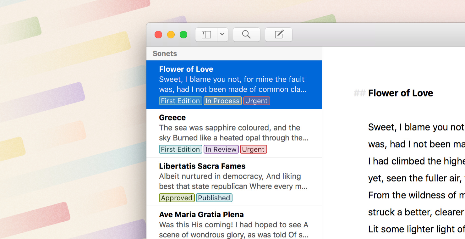 Colored Keywords
